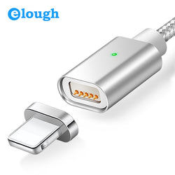 Elough E04 Magnetic Charger Cable For iPhone 5 5s 6 6s 7 Plus Phones Fast Charge Max 2.4A Nylon Magnet Charger Data Cables Wire